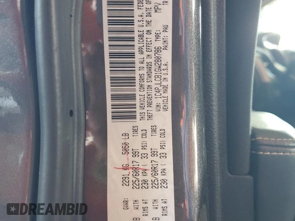 2016 Jeep Cherokee Altitude with VIN 1C4PJLCB1GW280786, listed as a Copart auction lot 64615375 with 173,619 mi miles and Clean title. Bid and sale history available at DreamBid. Image 13.
