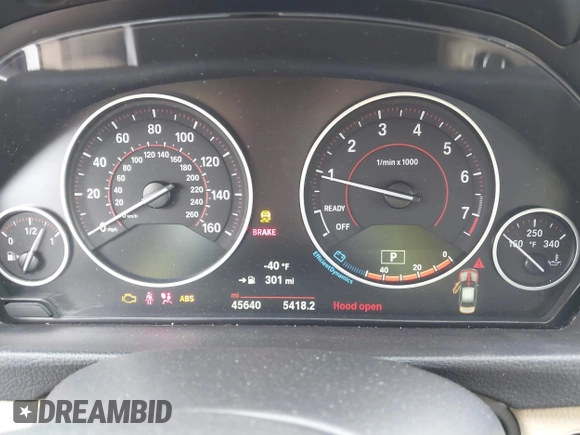 2016 BMW 3 Series 328i xDrive with VIN WBA8E3G56GNU02767, listed as a IAAI auction lot 41717848 with 45,640 mi miles. Bid and sale history available at carsss.com. Image 7.