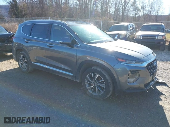 2019 Hyundai Santa Fe Limited with VIN 5NMS5CAD3KH033218, listed as a IAAI auction lot 41509237 with 95,152 mi miles. Bid and sale history available at carsss.com. Image 1.