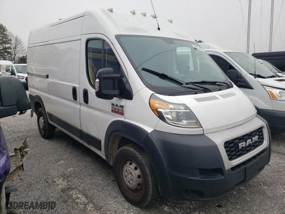 2019 Ram ProMaster Cargo Van with VIN 3C6TRVBG3KE548019, listed as a Copart auction lot 46722215 with 125,332 mi miles and Salvage Title. Bid and sale history available at carsss.com. Image 4.