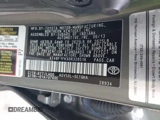 2013 Toyota Camry L with VIN 4T4BF1FKXDR328516, listed as a IAAI auction lot 41240083 with 72,213 mi miles. Bid and sale history available at carsss.com. Image 9.