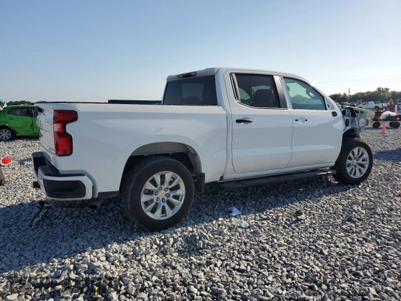 2024 Chevrolet Silverado 1500 Custom with VIN 1GCPABEK9RZ131695, listed as a Copart auction lot 53248475 with 8,413 mi miles and Salvage Title. Bid and sale history available at DreamBid. Image 3.
