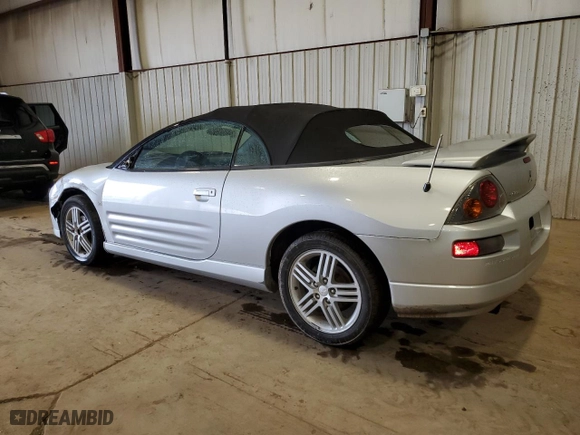 2003 Mitsubishi Eclipse GT with VIN 4A3AE55H83E091475, listed as a Copart auction lot 50039865 with 154,808 mi miles and Salvage Title. Bid and sale history available at carsss.com. Image 2.