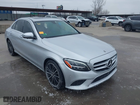 2021 Mercedes-Benz C 300 with VIN W1KWF8DB8MR635817, listed as a IAAI auction lot 41611333 with 26,198 mi miles and . Bid and sale history available at DreamBid. Image 1.