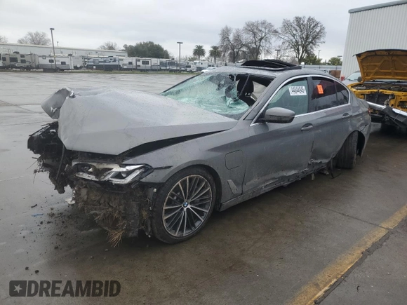 2021 BMW 5 Series 530e with VIN WBA13AG01MCF99695, listed as a Copart auction lot 44844945 with Not provided miles and Non repairable. Bid and sale history available at DreamBid. Image 1.