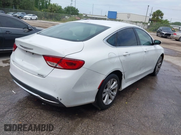 2015 Chrysler 200 Limited with VIN 1C3CCCABXFN675022, listed as a IAAI auction lot 41927925 with 208,380 mi miles. Bid and sale history available at carsss.com. Image 4.