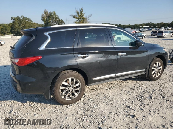 2013 Infiniti JX35 with VIN 5N1AL0MM9DC304548, listed as a Copart auction lot 74738174 with 170,592 mi miles and Salvage Title. Bid and sale history available at carsss.com. Image 3.