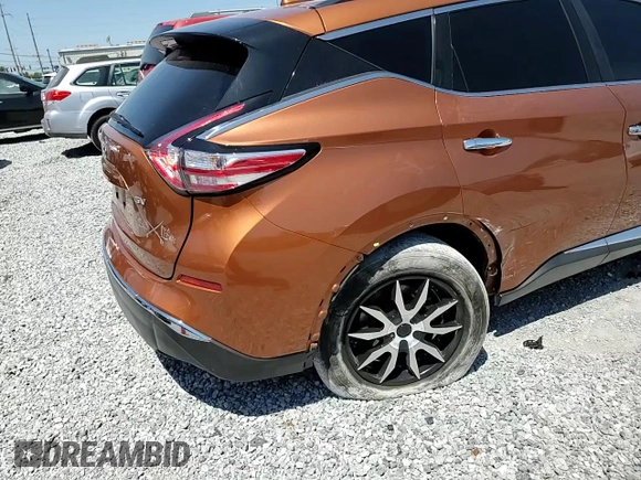 2016 Nissan Murano SV z VIN 5N1AZ2MG1GN145845, wystawiony jako Copart lot #53583945 z przebiegiem 104 065 mil mil oraz Szkoda całkowita • Salvage title. Historia ofert i sprzedaży dostępna na DreamBid. Obrazek 11.