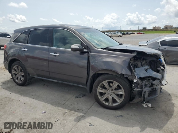 2011 Acura MDX with VIN 2HNYD2H20BH500130, listed as a Copart auction lot 59684785 with 212,375 mi miles and Salvage title. Bid and sale history available at DreamBid. Image 4.