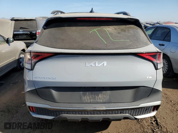 2023 Kia Sportage X-Line with VIN 5XYK6CAF2PG128398, listed as a Copart auction lot 48951035 with 29,738 mi miles and Salvage Title. Bid and sale history available at carsss.com. Image 6.