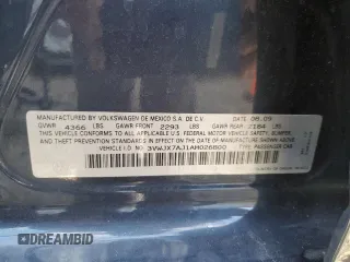 2010 Volkswagen Jetta S with VIN 3VWJX7AJ1AM026800, listed as a Copart auction lot 55755185 with 126,551 mi miles and Salvage title. Bid and sale history available at DreamBid. Image 12.