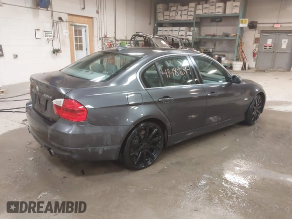 2007 BMW 3 Series 335xi with VIN WBAVD53537A007900, listed as a IAAI auction lot 41489694 with Not Provided miles and . Bid and sale history available at carsss.com. Image 4.