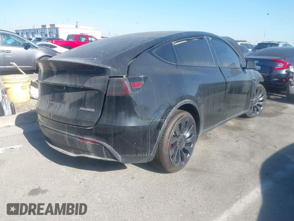 2024 Tesla Model Y Performance with VIN 7SAYGDEF7RF021464, listed as a IAAI auction lot 41225432 with Not Provided miles and . Bid and sale history available at DreamBid. Image 4.