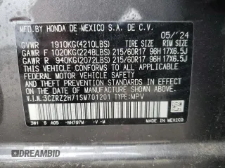 2025 Honda HR-V EX-L z VIN 3CZRZ2H71SM701201, wystawiony jako Copart lot #55594315 z przebiegiem 9 895 mil mil oraz Szkoda całkowita • Salvage title. Historia ofert i sprzedaży dostępna na DreamBid. Obrazek 13.