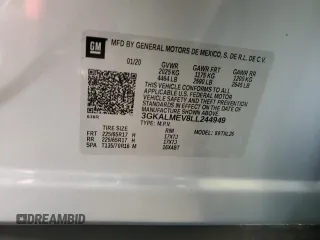 2020 GMC Terrain SLE с VIN 3GKALMEV8LL244949, выставлен на аукционе Copart как лот 63988125 с пробегом 39 358 миль миль и Списание • Salvage title. История ставок и продаж доступна на DreamBid. Изображение 13.