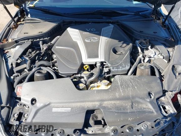 2018 Infiniti Q60 Red Sport 400 with VIN JN1FV7EL5JM630195, listed as a IAAI auction lot 41687628 with 55,168 mi miles and . Bid and sale history available at DreamBid. Image 10.