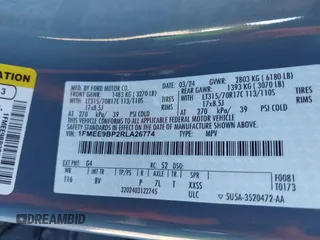 2024 Ford Bronco Badlands z VIN 1FMEE9BP2RLA26774, wystawiony jako IAAI lot #41756285 z przebiegiem 5875 mil mil oraz . Historia ofert i sprzedaży dostępna na DreamBid. Obrazek 9.
