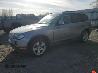 2007 BMW X3 3.0si with VIN WBXPC93497WF02155, listed as a Copart auction lot 51980325 with 158,662 mi miles and Salvage Title. Bid and sale history available at carsss.com. Image 1.