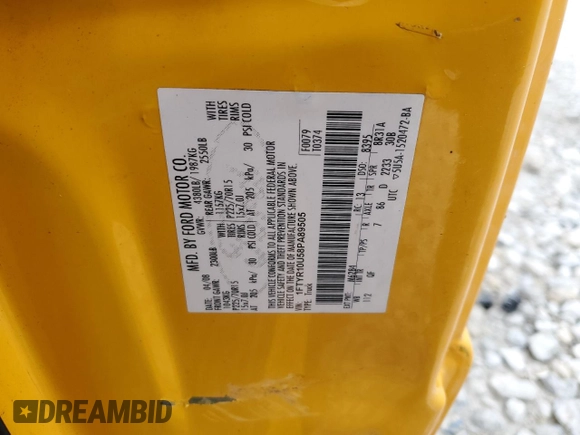 2008 Ford Ranger XL with VIN 1FTYR10U58PA89505, listed as a Copart auction lot 47045805 with Not provided miles and Salvage title. Bid and sale history available at DreamBid. Image 14.