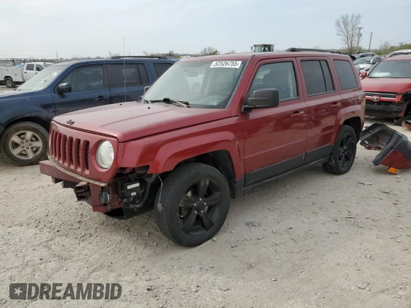 2015 Jeep Patriot Altitude Edition with VIN 1C4NJPBA7FD211277, listed as a Copart auction lot 52526755 with 97,512 mi miles and Salvage Title. Bid and sale history available at carsss.com. Image 1.