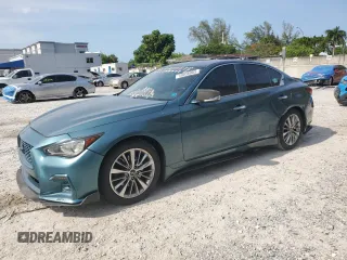 2018 Infiniti Q50 Luxe with VIN JN1EV7AP6JM351908, listed as a Copart auction lot 58056805 with 72,363 mi miles and Salvage title. Bid and sale history available at DreamBid. Image 1.