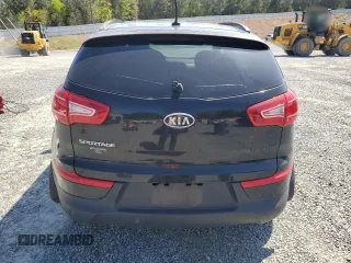 2011 Kia Sportage LX with VIN KNDPB3A29B7153383, listed as a Copart auction lot 52118075 with 191,742 mi miles and Salvage Title. Bid and sale history available at carsss.com. Image 6.