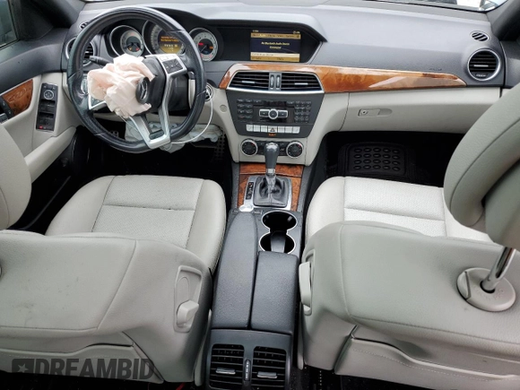 2012 Mercedes-Benz C 300 Sport with VIN WDDGF8BB9CR204182, listed as a Copart auction lot 58328205 with 131,435 mi miles and Salvage title. Bid and sale history available at DreamBid. Image 8.