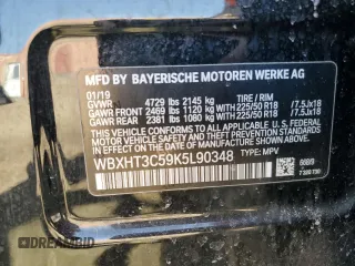 2019 BMW X1 xDrive28i with VIN WBXHT3C59K5L90348, listed as a Copart auction lot 48406515 with 66,292 mi miles and Salvage Title. Bid and sale history available at carsss.com. Image 15.