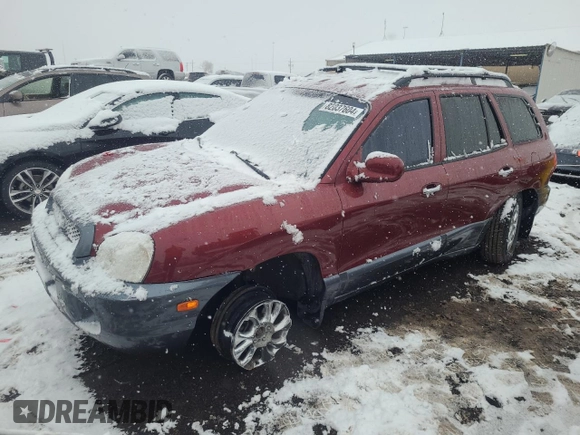 2002 Hyundai Santa Fe GLS with VIN KM8SC73D82U229282, listed as a Copart auction lot 82037604 with Not Provided miles and Salvage Title. Bid and sale history available at carsss.com. Image 1.