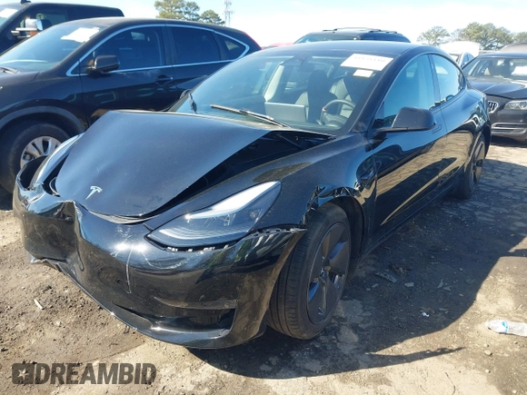 2023 Tesla Model 3 with VIN 5YJ3E1EA2PF482536, listed as a IAAI auction lot 41858110 with 6,298 mi miles. Bid and sale history available at carsss.com. Image 19.