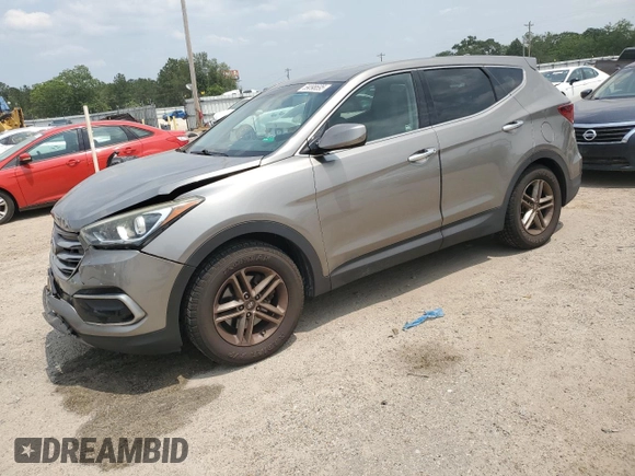 2017 Hyundai Santa Fe 2.4L with VIN 5NMZT3LB1HH010884, listed as a Copart auction lot 59098695 with 81,331 mi miles and Salvage title. Bid and sale history available at DreamBid. Image 1.