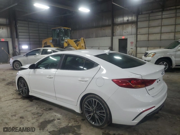 2018 Hyundai Elantra Sport with VIN KMHD04LB0JU628975, listed as a Copart auction lot 47574525 with 119,464 mi miles and Salvage Title. Bid and sale history available at carsss.com. Image 2.