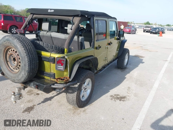 2007 Jeep Wrangler Unlimited Sahara with VIN 1J4GA59177L182593, listed as a IAAI auction lot 42104934 with 158,990 mi miles and . Bid and sale history available at DreamBid. Image 4.