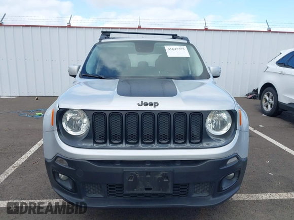 2017 Jeep Renegade Latitude with VIN ZACCJBBB5HPF68898, listed as a IAAI auction lot 41647375 with 98,270 mi miles. Bid and sale history available at carsss.com. Image 12.