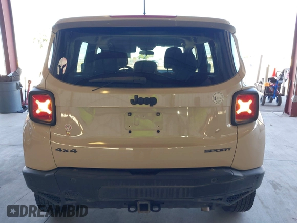2015 Jeep Renegade Sport with VIN ZACCJBATXFPC19551, listed as a IAAI auction lot 41954192 with 141,192 mi miles and . Bid and sale history available at DreamBid. Image 16.