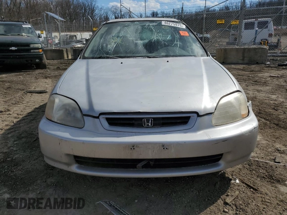 1996 Honda Civic DX with VIN 1HGEJ6124TL060910, listed as a Copart auction lot 46275975 with 164,398 mi miles and Salvage Title. Bid and sale history available at carsss.com. Image 5.