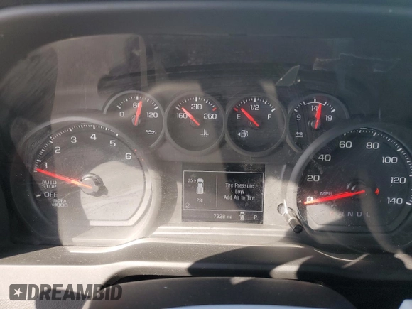 2023 Chevrolet Silverado 1500 Work Truck with VIN 3GCNAAED7PG301679, listed as a Copart auction lot 52553185 with 7,929 mi miles and Clean Title. Bid and sale history available at carsss.com. Image 9.