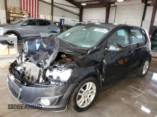 2013 Chevrolet Sonic LT with VIN 1G1JC6SG3D4142228, listed as a Copart auction lot 43033075 with 124,204 mi miles and Salvage Title. Bid and sale history available at carsss.com. Image 1.