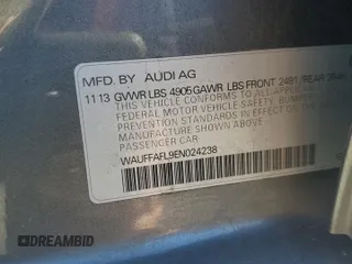 2014 Audi A4 Premium Plus with VIN WAUFFAFL9EN024238, listed as a Copart auction lot 47999085 with 64,774 mi miles and Salvage Title. Bid and sale history available at carsss.com. Image 12.