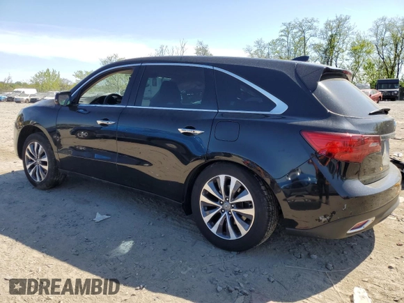 2016 Acura MDX Technology z VIN 5FRYD4H41GB041706, wystawiony jako Copart lot #54180245 z przebiegiem 92 309 mil mil oraz Szkoda całkowita • Salvage title. Historia ofert i sprzedaży dostępna na DreamBid. Obrazek 2.