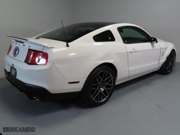 2011 Ford Mustang GT500 with VIN 1ZVBP8JS8B5154011, listed as a Copart auction lot 52013765 with 20,963 mi miles and Salvage Title. Bid and sale history available at carsss.com. Image 3.