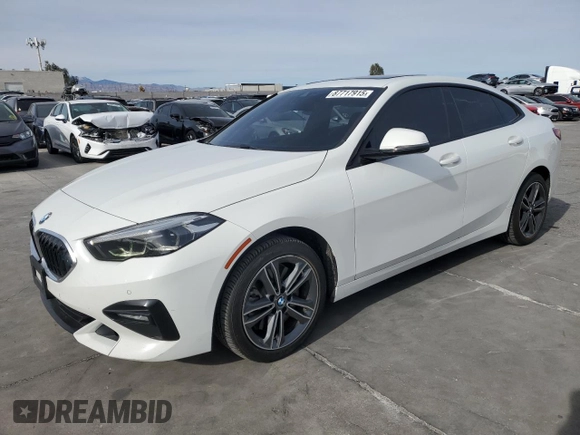 2021 BMW 2 Series 228i xDrive with VIN WBA73AK00M7G52266, listed as a Copart auction lot 87717915 with 63,575 mi miles and Salvage Title. Bid and sale history available at DreamBid. Image 1.