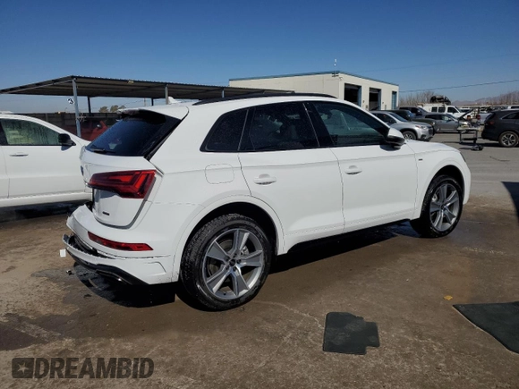 2025 Audi Q5 S line Premium z VIN WA1GAAFYXS2023169, wystawiony jako Copart lot #48351065 z przebiegiem 6 012 mil mil oraz Czysty tytuł • Clean title. Historia ofert i sprzedaży dostępna na DreamBid. Obrazek 3.