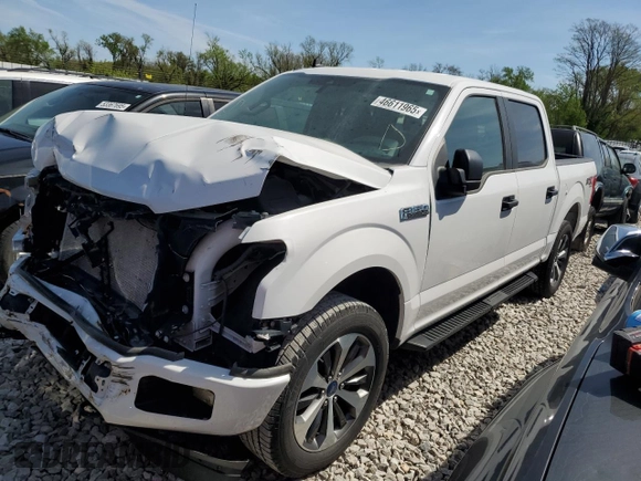 2020 Ford F-150 XL with VIN 1FTEW1EP0LKE72031, listed as a Copart auction lot 46611965 with 77,565 mi miles and Salvage Title. Bid and sale history available at carsss.com. Image 1.