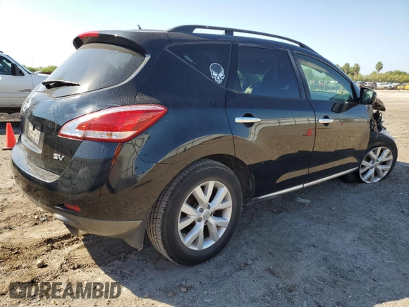 2013 Nissan Murano S with VIN JN8AZ1MU8DW202931, listed as a Copart auction lot 76040234 with 124,104 mi miles and Salvage Title. Bid and sale history available at carsss.com. Image 3.