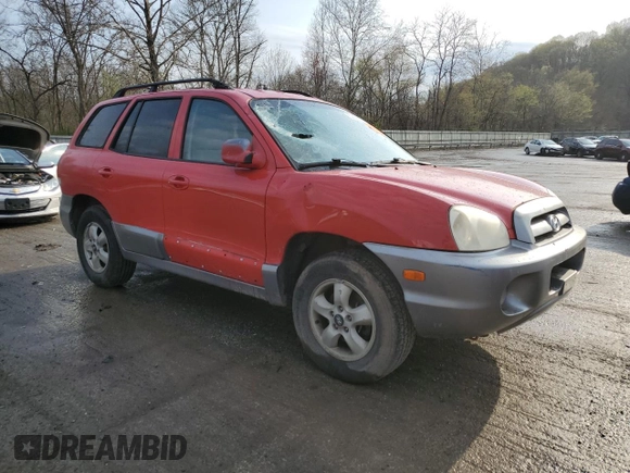 2005 Hyundai Santa Fe GLS with VIN KM8SC13D45U894066, listed as a Copart auction lot 53808385 with 122,880 mi miles and Salvage Title. Bid and sale history available at carsss.com. Image 4.