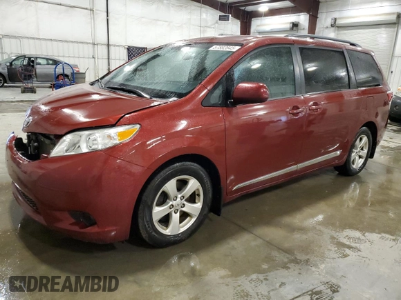 2015 Toyota Sienna LE AAS с VIN 5TDKK3DC2FS677288, выставлен на аукционе Copart как лот 57882845 с пробегом 162 458 миль миль и Списание • Salvage title. История ставок и продаж доступна на DreamBid. Изображение 1.