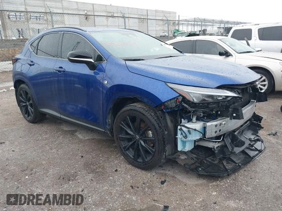 2024 Lexus NX 350 F Sport z VIN 2T2KGCEZXRC038413, wystawiony jako IAAI lot #42408034 z przebiegiem 31 912 mil mil oraz . Historia ofert i sprzedaży dostępna na DreamBid. Obrazek 1.