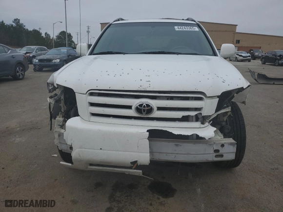 2006 Toyota Highlander with VIN JTEGP21A460121518, listed as a Copart auction lot 44243365 with 280,399 mi miles and Salvage Title. Bid and sale history available at carsss.com. Image 5.