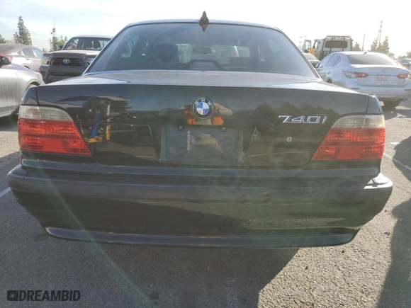 2001 BMW 7 Series 740iA with VIN WBAGG83461DN88498, listed as a Copart auction lot 86143924 with 0 mi miles and Clean Title. Bid and sale history available at carsss.com. Image 6.